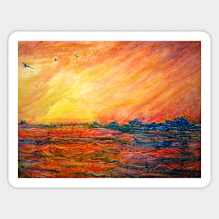 Sunset Departure by Heather Holland Sticker